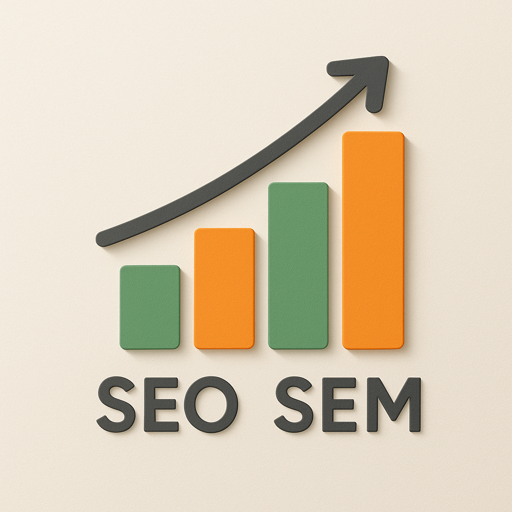 Sinergia entre SEO y SEM representada como un sistema de captación integrado.
