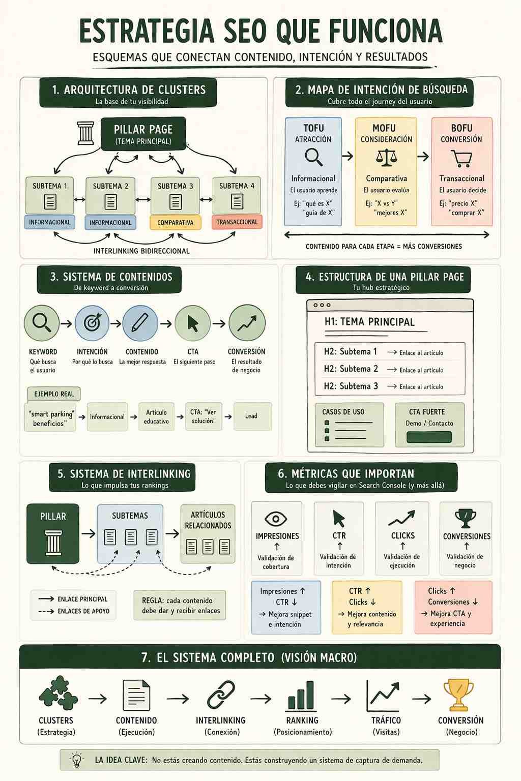 Qué es el SEO en marketing representado como un sistema conectado con todos los canales digitales.